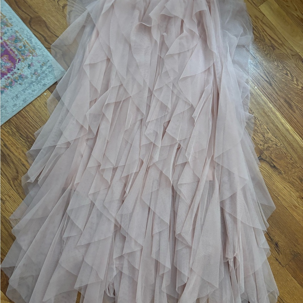 Elegant Layered Tulle Skirt in Blush Pink